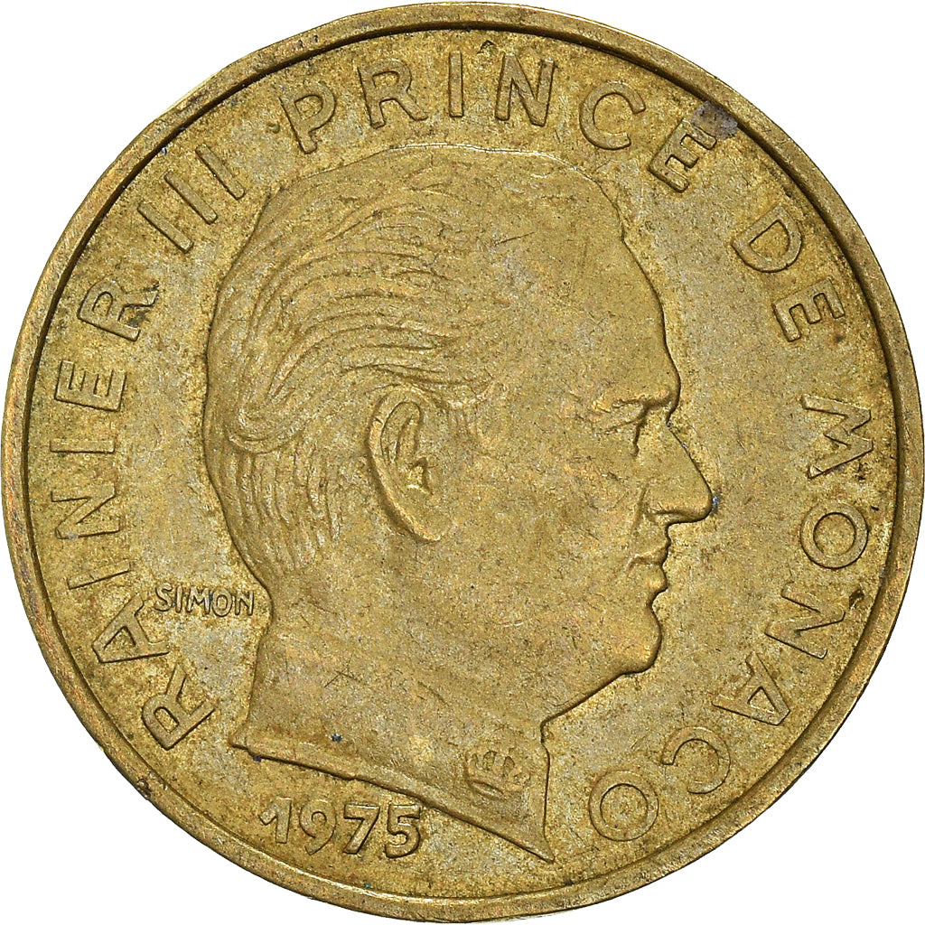 Moneda, Mónaco, 10 Centimes, 1975