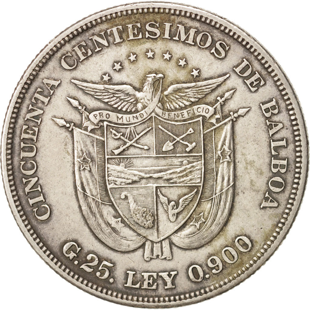 Panama, 50 Centesimos, 1904, EF(40-45), Silver, KM:5