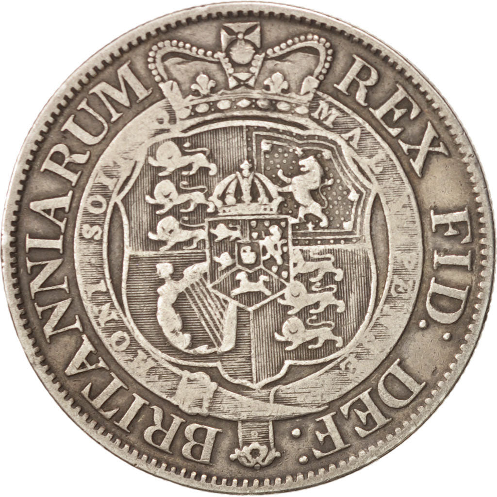 Great Britain, George III, 1/2 Crown, 1820, EF(40-45), Silver, KM:672
