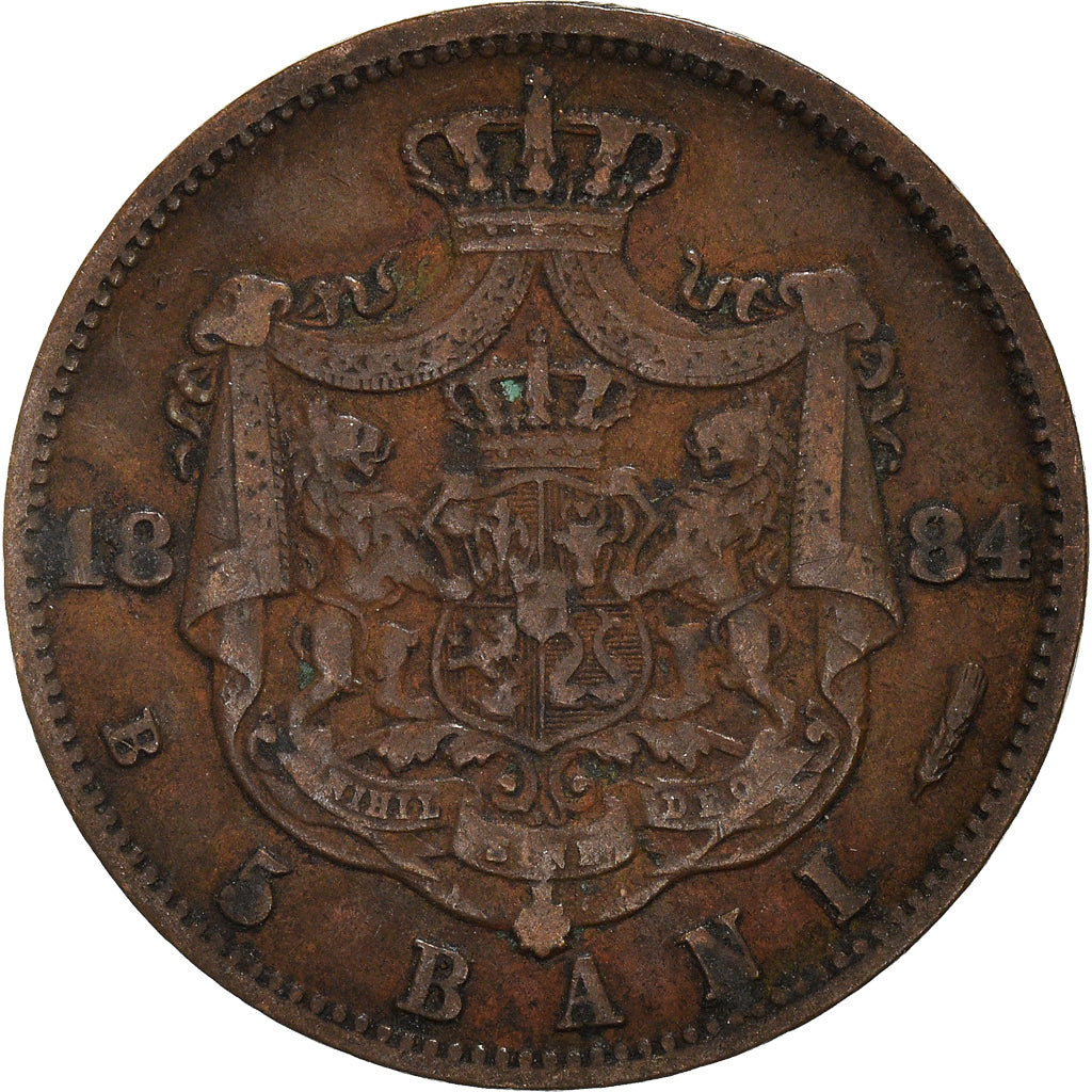 Moneda, Rumanía, 5 Bani, 1884