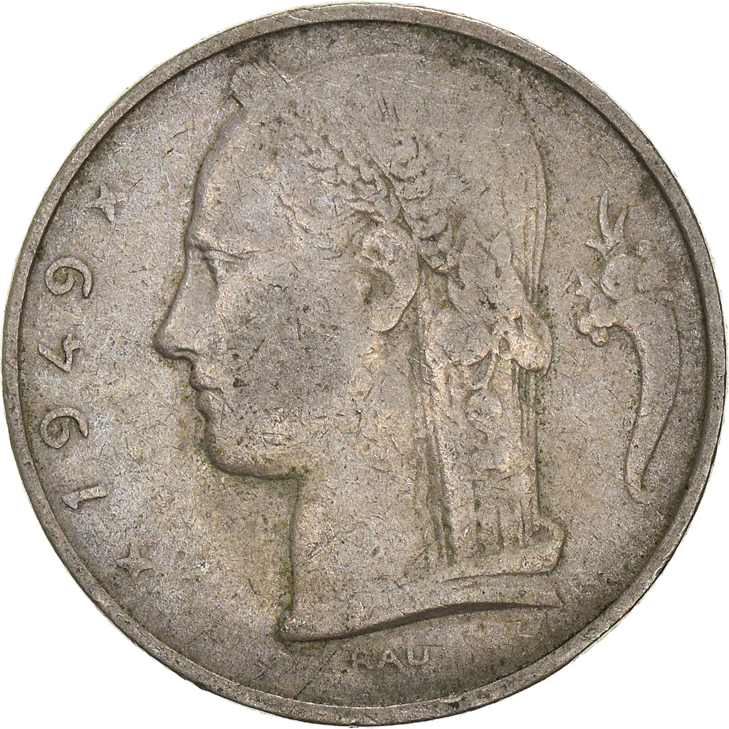 Moneda, Bélgica, 5 Francs, 5 Frank, 1949