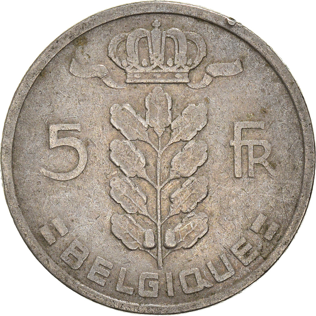Moneda, Bélgica, 5 Francs, 5 Frank, 1949