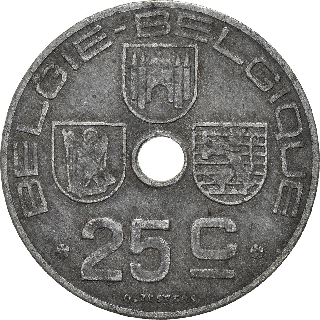 Moeda, Bélgica, 25 Centimes, 1943