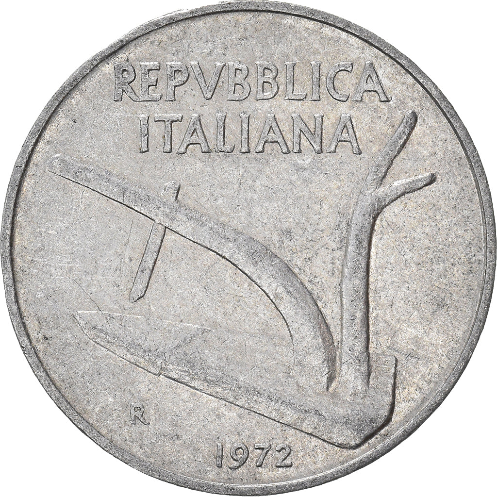 Moneda, Italia, 10 Lire, 1972