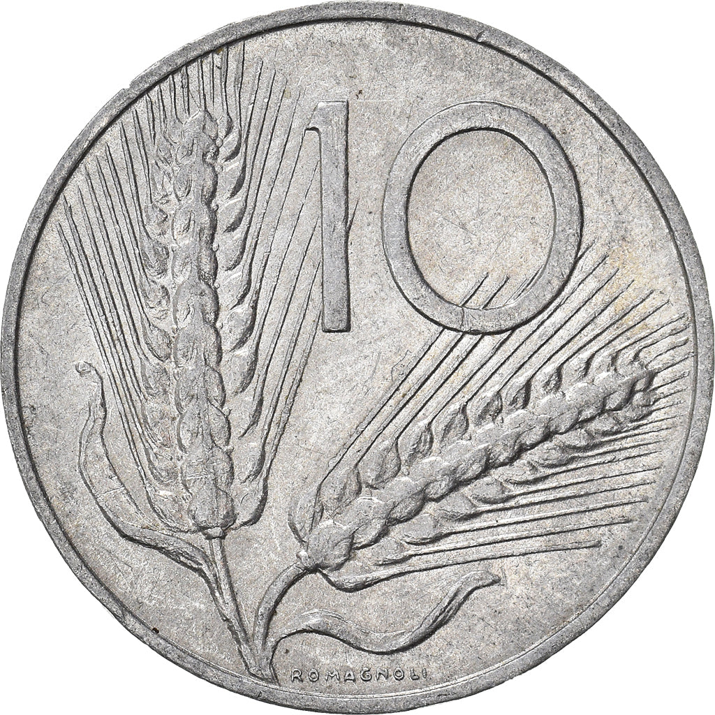 Moneda, Italia, 10 Lire, 1972