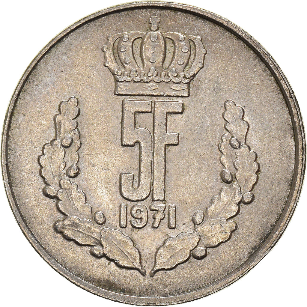 Coin, Luxembourg, 5 Francs, 1971