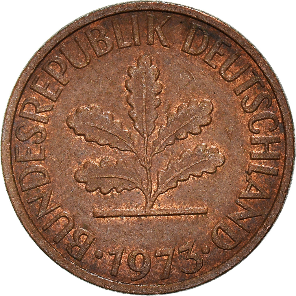 Moneta, Niemcy - RFN, Pfennig, 1973