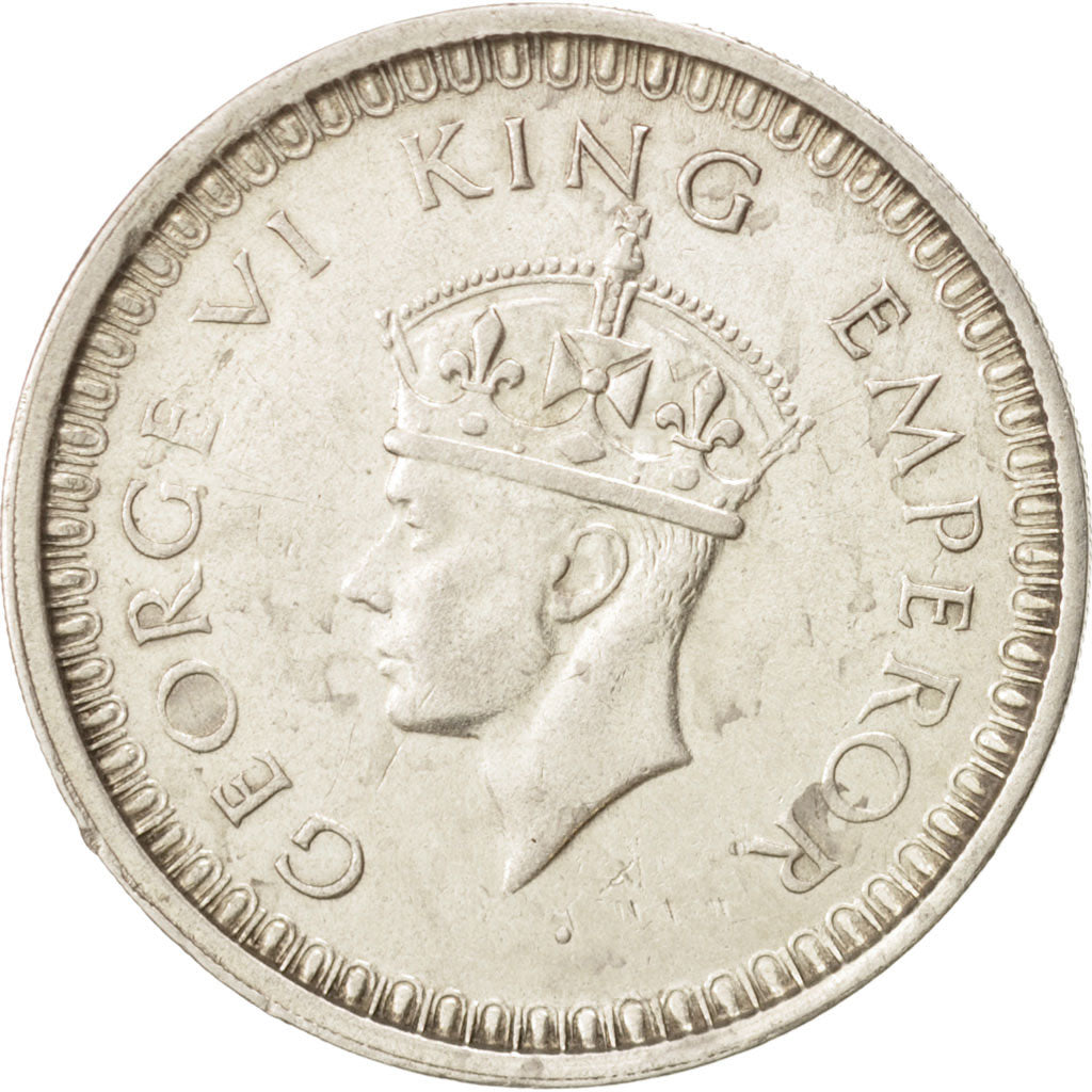 INDIA-BRITISH, George VI, Rupee, 1942, Bombay, AU(50-53), Silver, KM:557.1