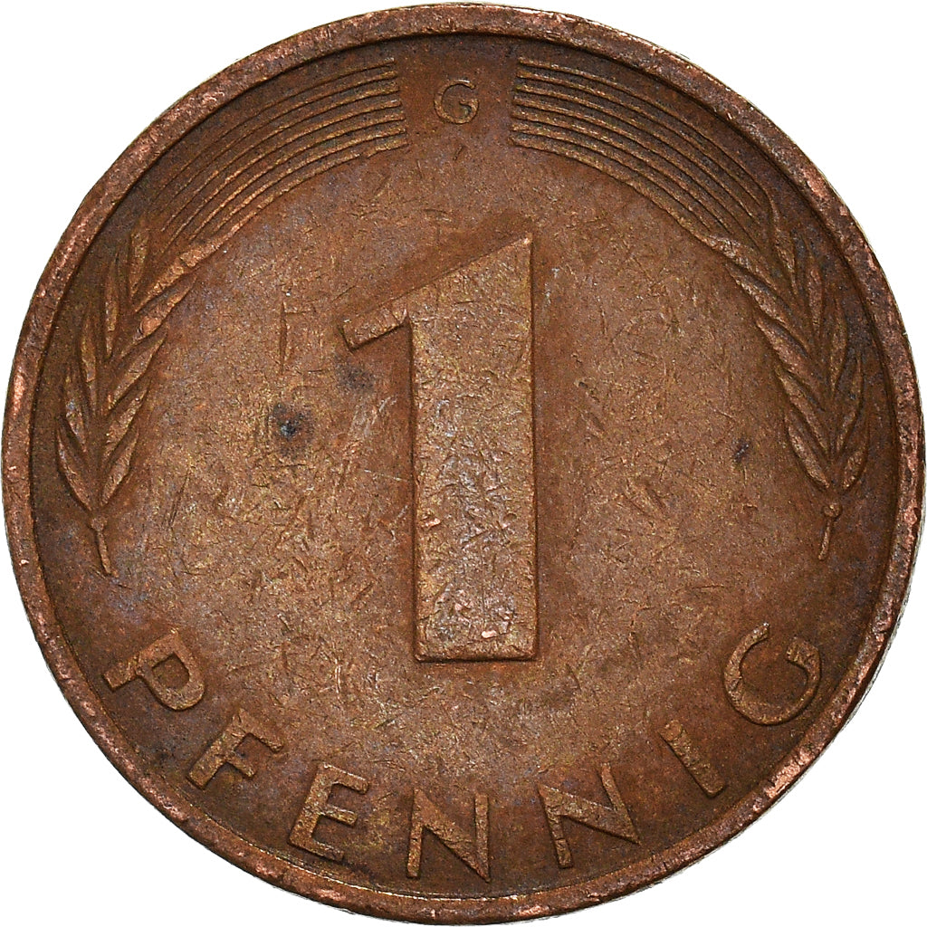 Münze, Bundesrepublik Deutschland, Pfennig, 1974