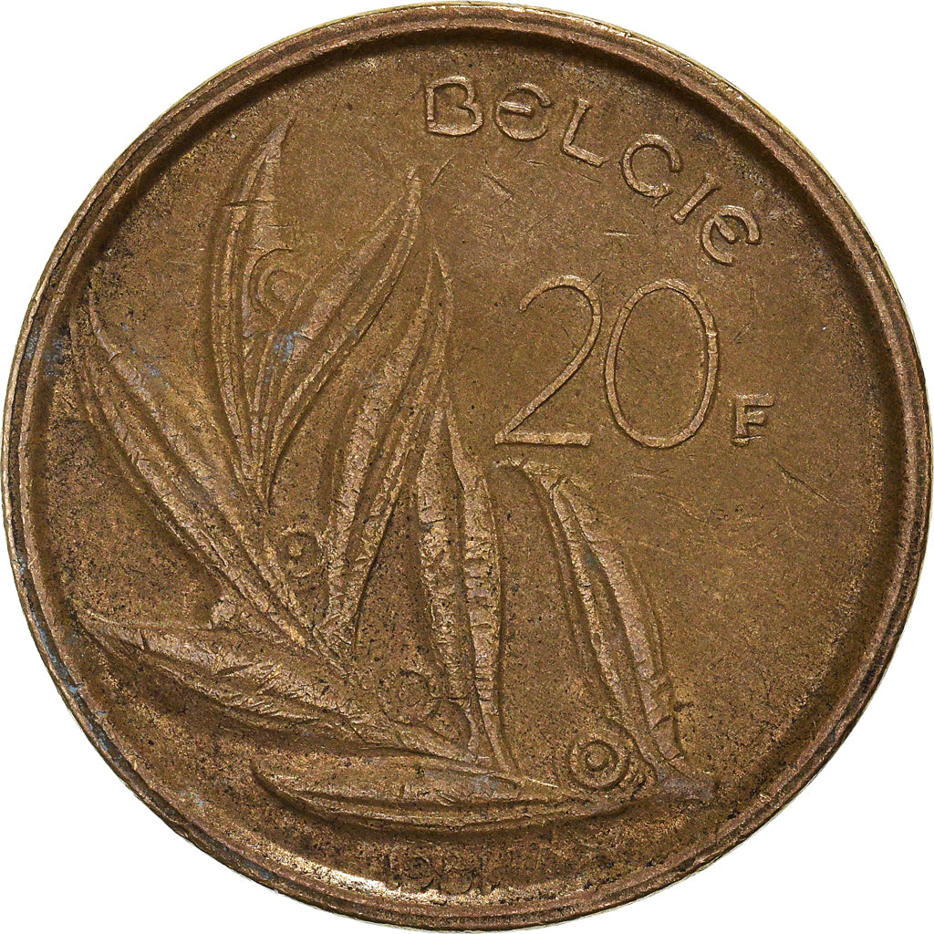 Monnaie, Belgique, 20 Francs, 20 Frank, 1981