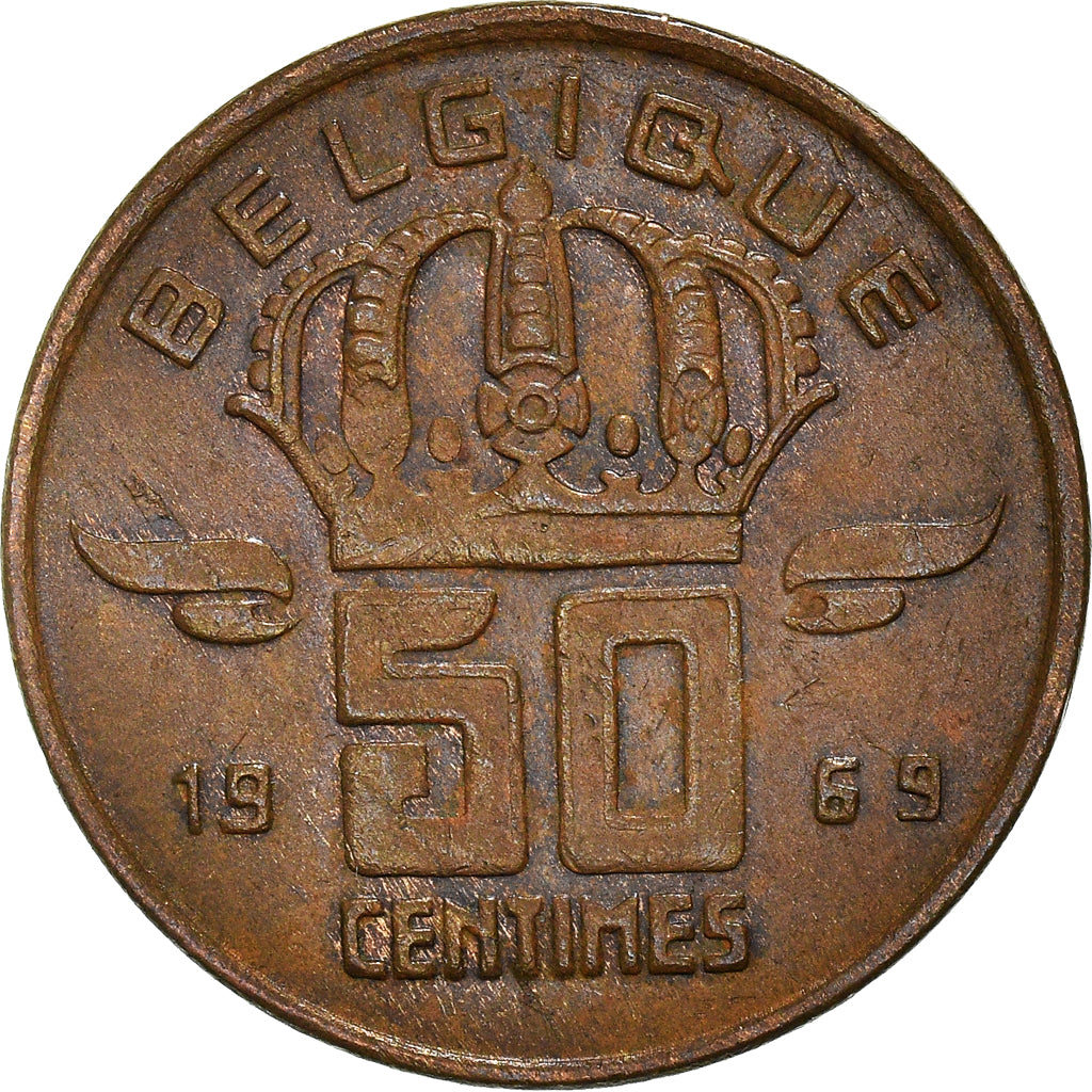 Coin, Belgium, 50 Centimes, 1969