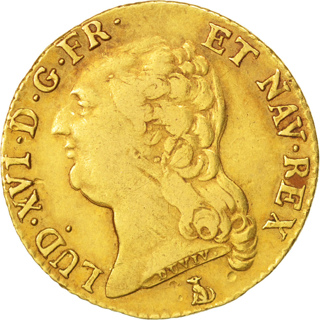 France, Louis XVI, Louis d'or à la tête nue, 1786, Nantes, TTB, KM:591.14
