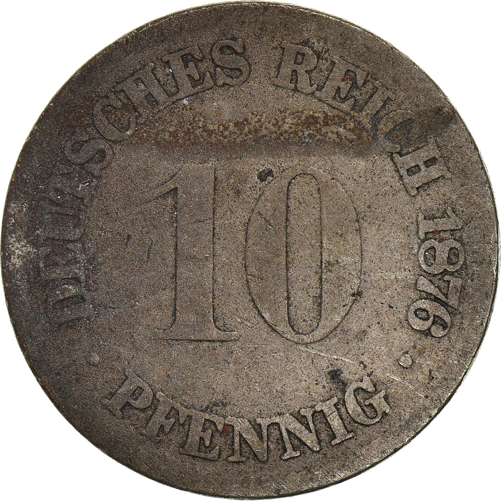 Moneta, NIEMCY - IMPERIUM, 10 Pfennig, 1876