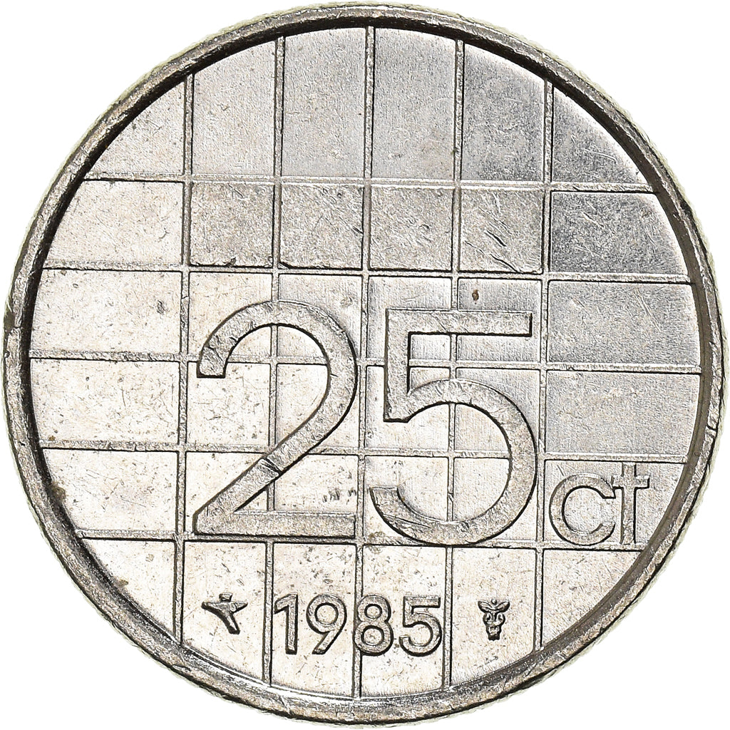 Munten, Nederland, 25 Cents, 1985