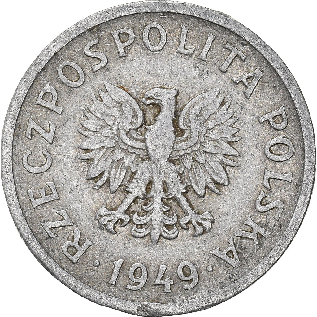 Moneta, Polonia, 10 Groszy, 1949