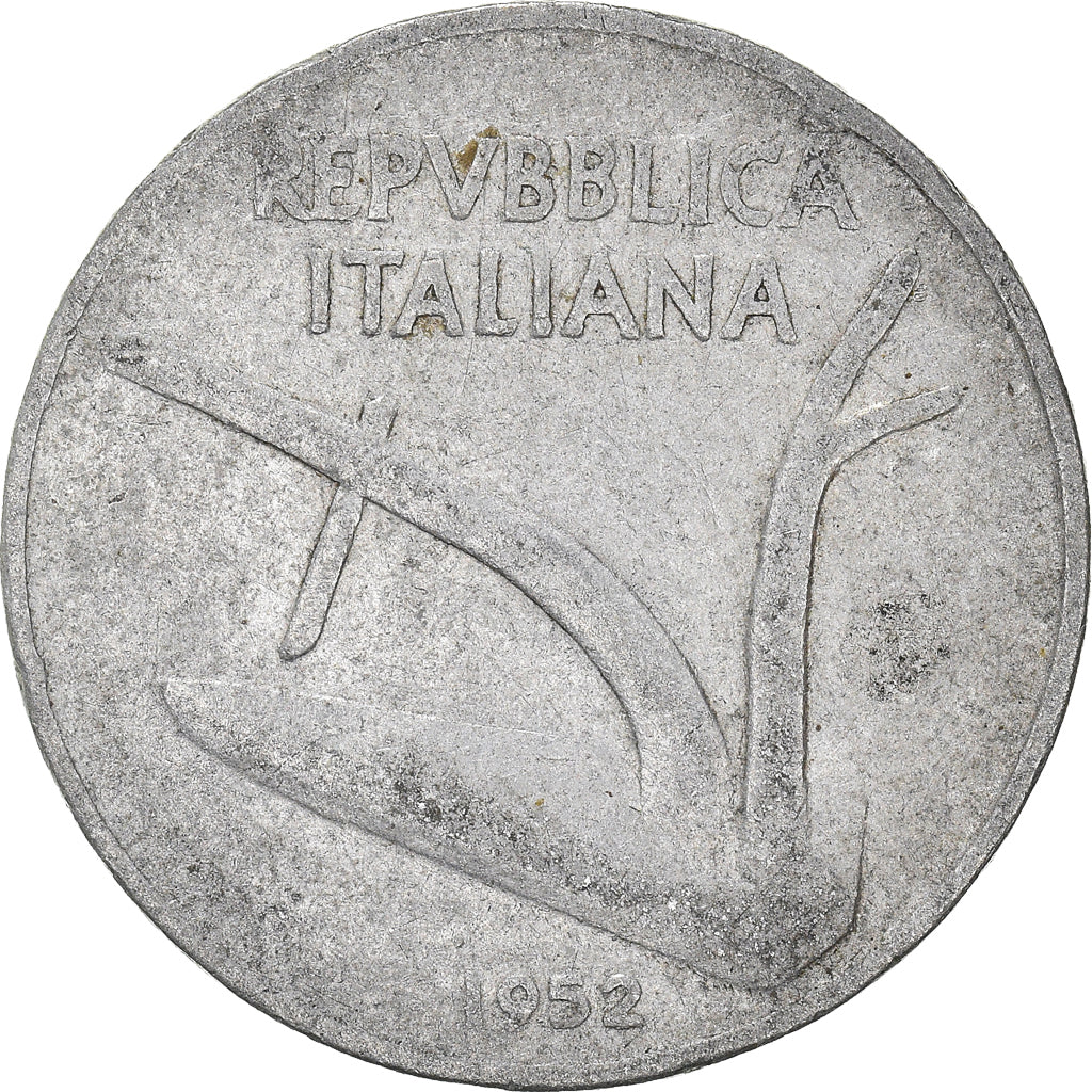Moneda, Italia, 10 Lire, 1952