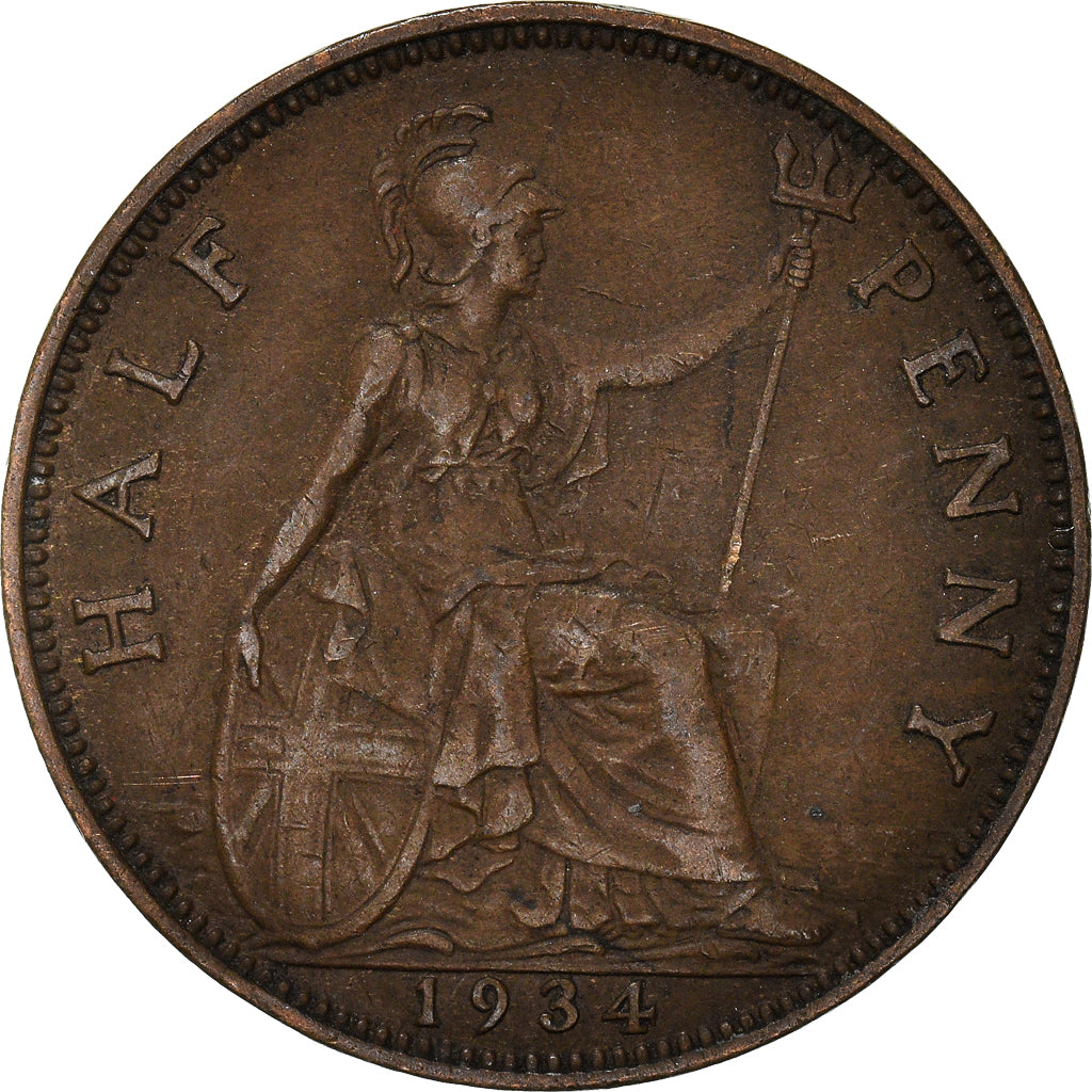 Munten, Groot Bretagne, 1/2 Penny, 1934