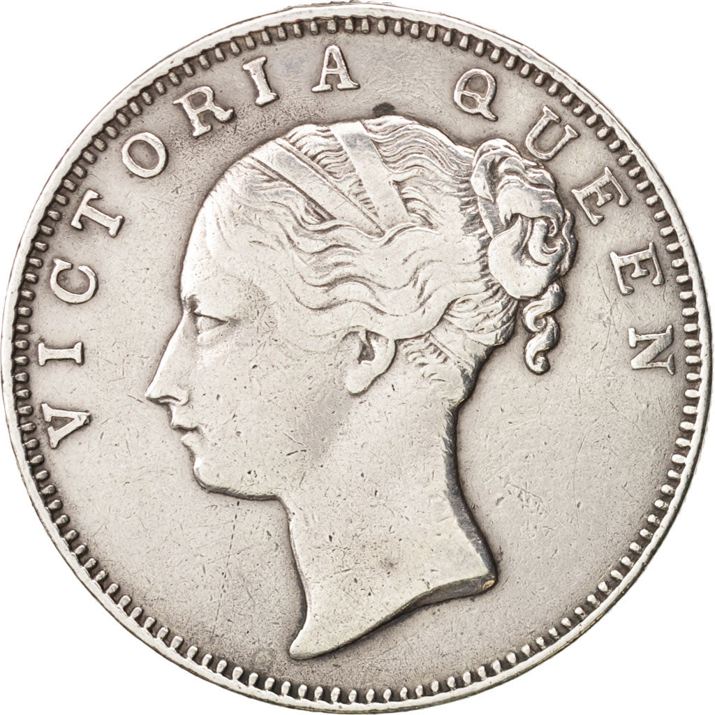 INDIA-BRITISH, Victoria, Rupee, 1840, Calcutta, EF(40-45), Silver, KM:457.1