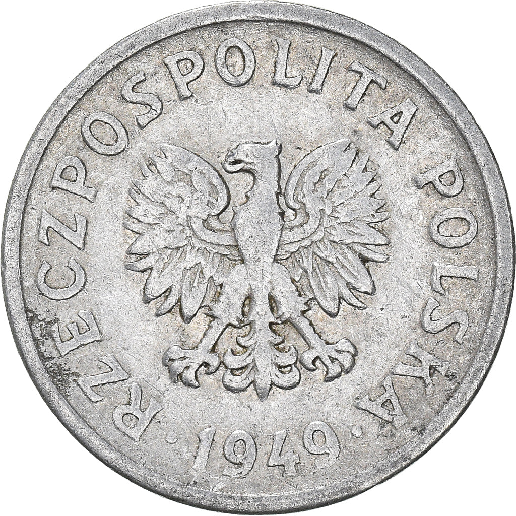 Moneta, Polonia, 10 Groszy, 1949