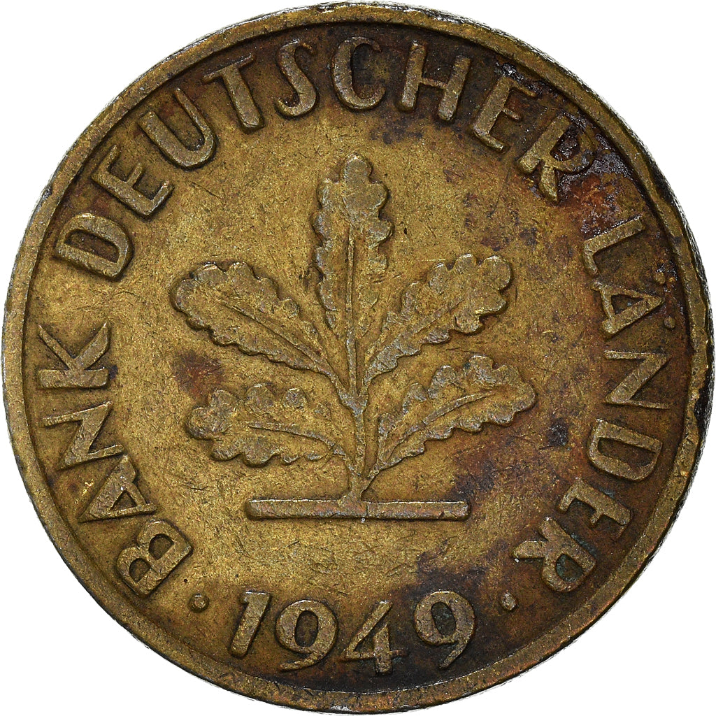 Munten, Federale Duitse Republiek, 10 Pfennig, 1949