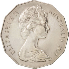 Australia, Elizabeth II, 50 Cents, 1977, MS(60-62), Copper-nickel, KM:70