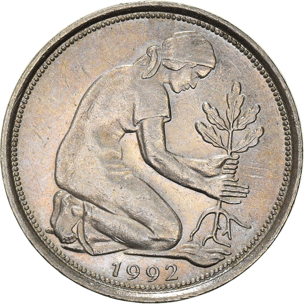 Coin, GERMANY - FEDERAL REPUBLIC, 50 Pfennig, 1992