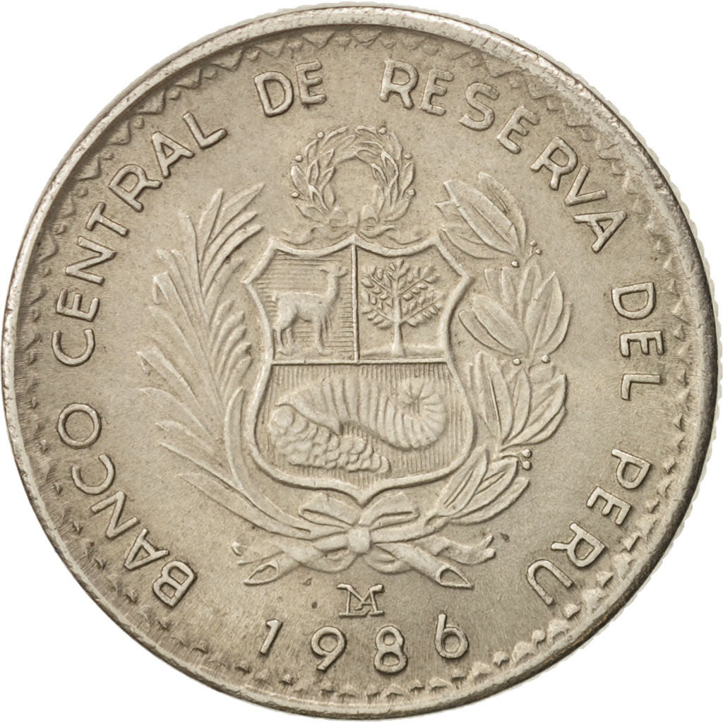 Peru, Inti, 1986, Lima, AU(55-58), Copper-nickel, KM:296