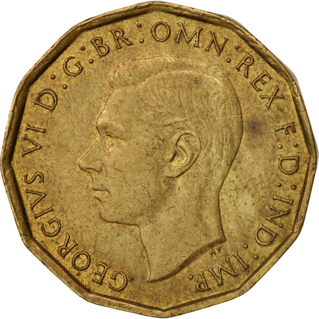 Great Britain, George VI, 3 Pence, 1943, EF(40-45), Nickel-brass, KM:849