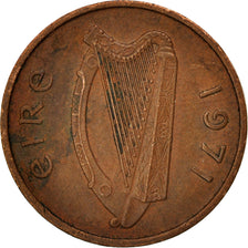 Coin, IRELAND REPUBLIC, 1/2 Penny, 1971, EF(40-45), Bronze, KM:19