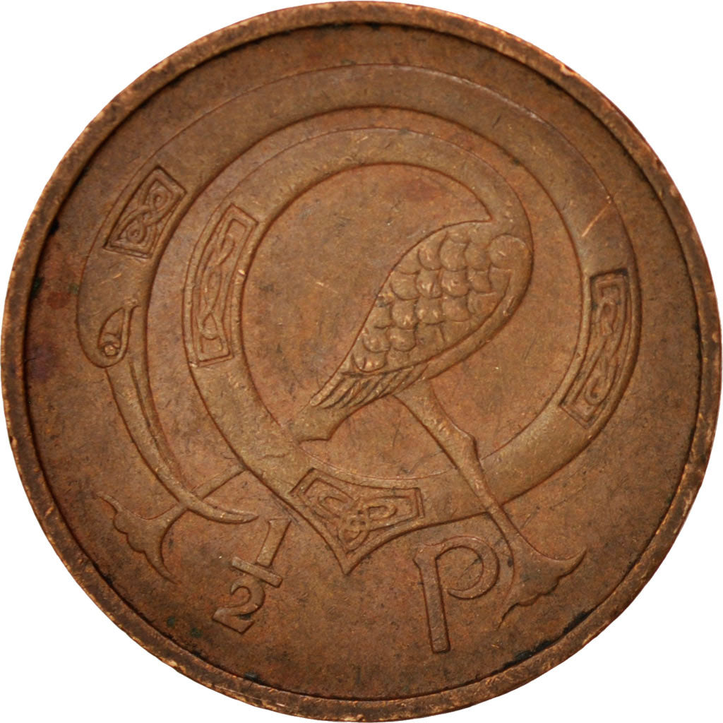 Coin, IRELAND REPUBLIC, 1/2 Penny, 1971, EF(40-45), Bronze, KM:19