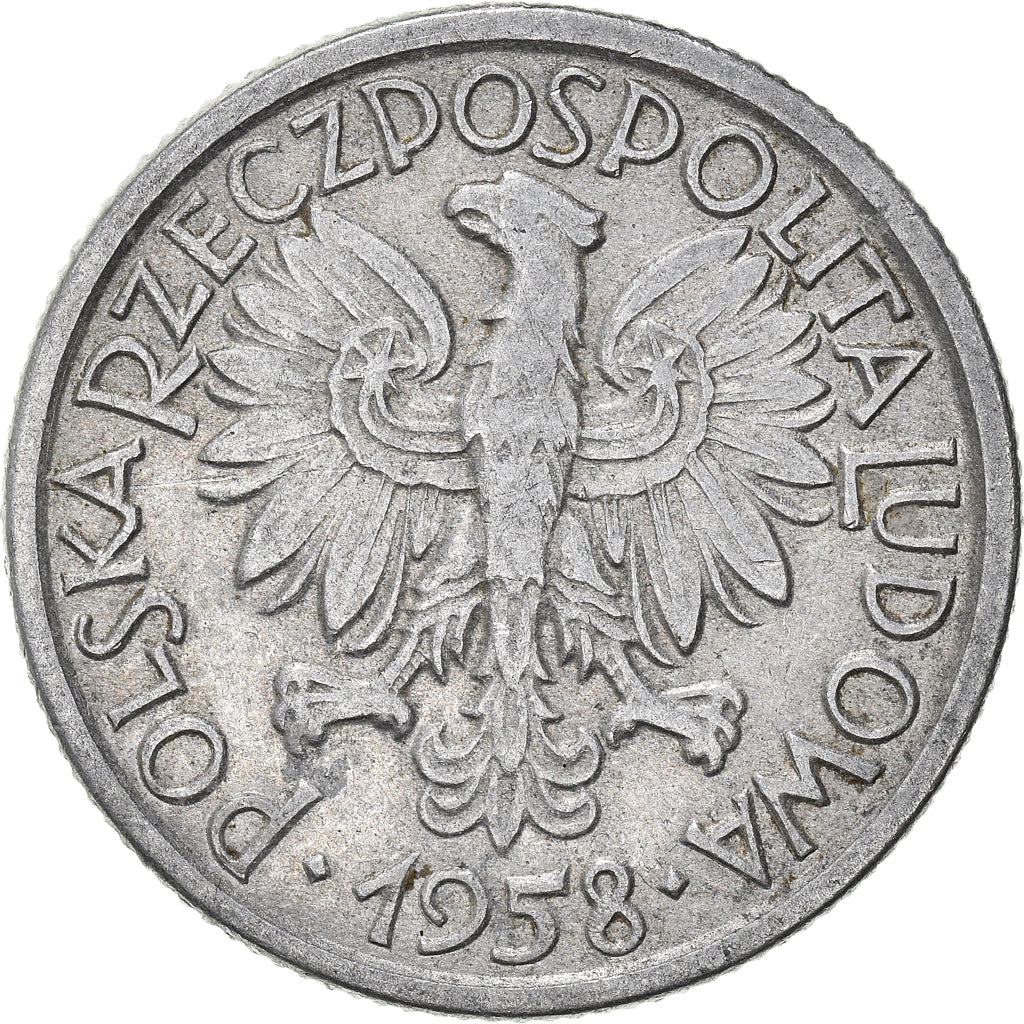Moneta, Polonia, 2 Zlote, 1958