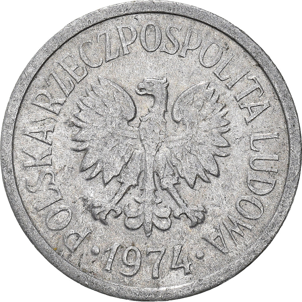 Munten, Polen, 10 Groszy, 1974