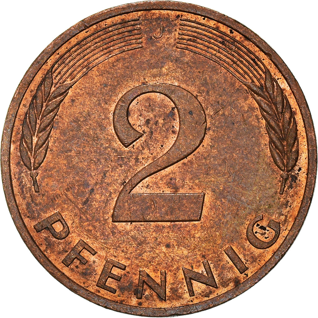 Moneta, GERMANIA - REPUBBLICA FEDERALE, 2 Pfennig