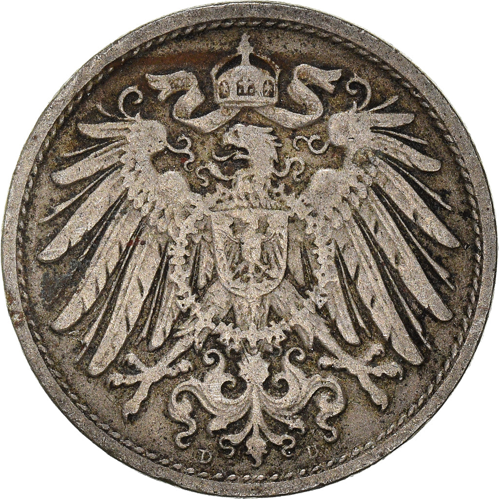 Moneda, ALEMANIA - IMPERIO, 10 Pfennig, 1905