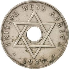 BRITISH WEST AFRICA, George VI, Penny, 1937, EF(40-45), Copper-nickel, KM:19
