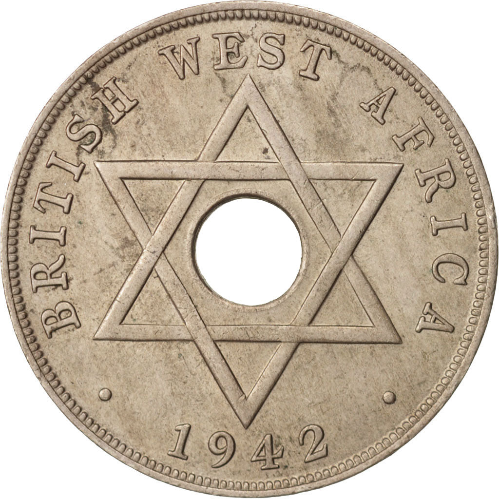 BRITISH WEST AFRICA, George VI, Penny, 1942, AU(50-53), Copper-nickel, KM:19