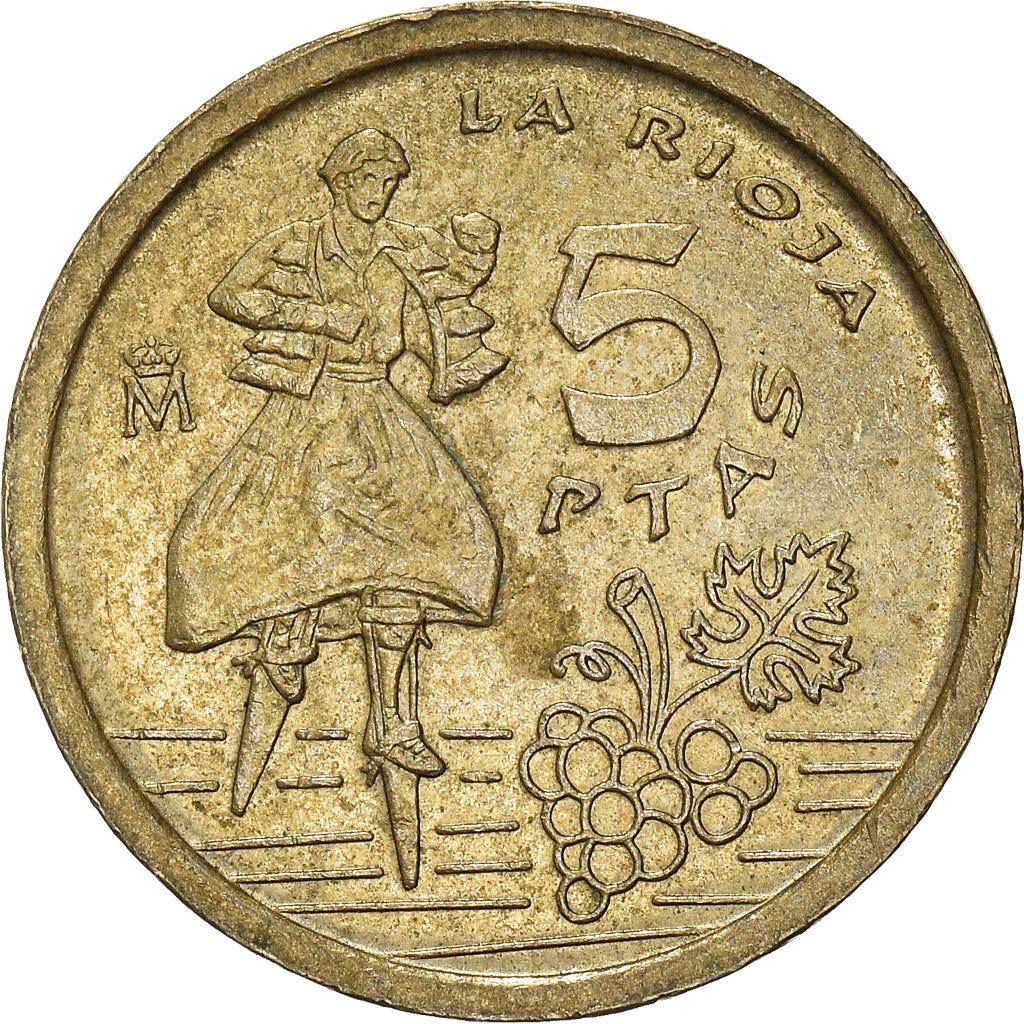 Münze, Spanien, 5 Pesetas, 1996