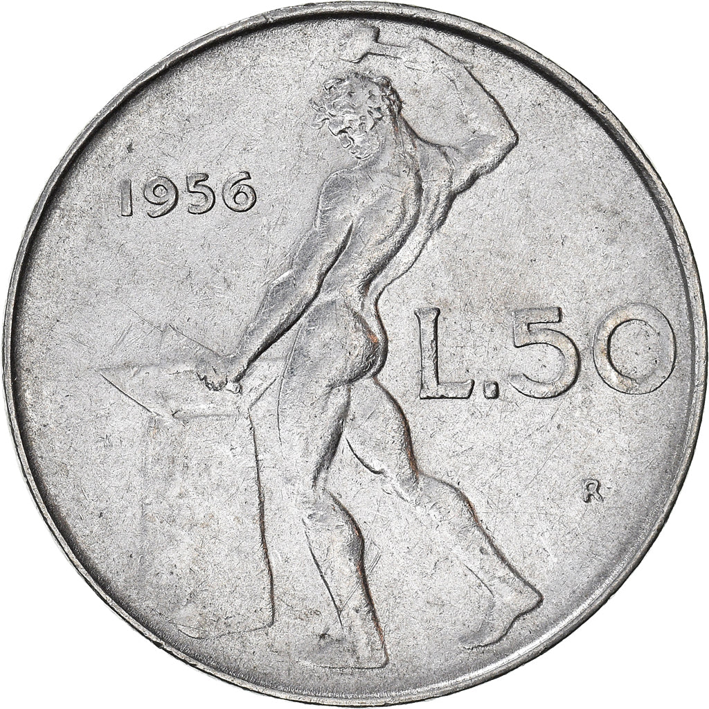 Moneta, Italia, 50 Lire, 1956