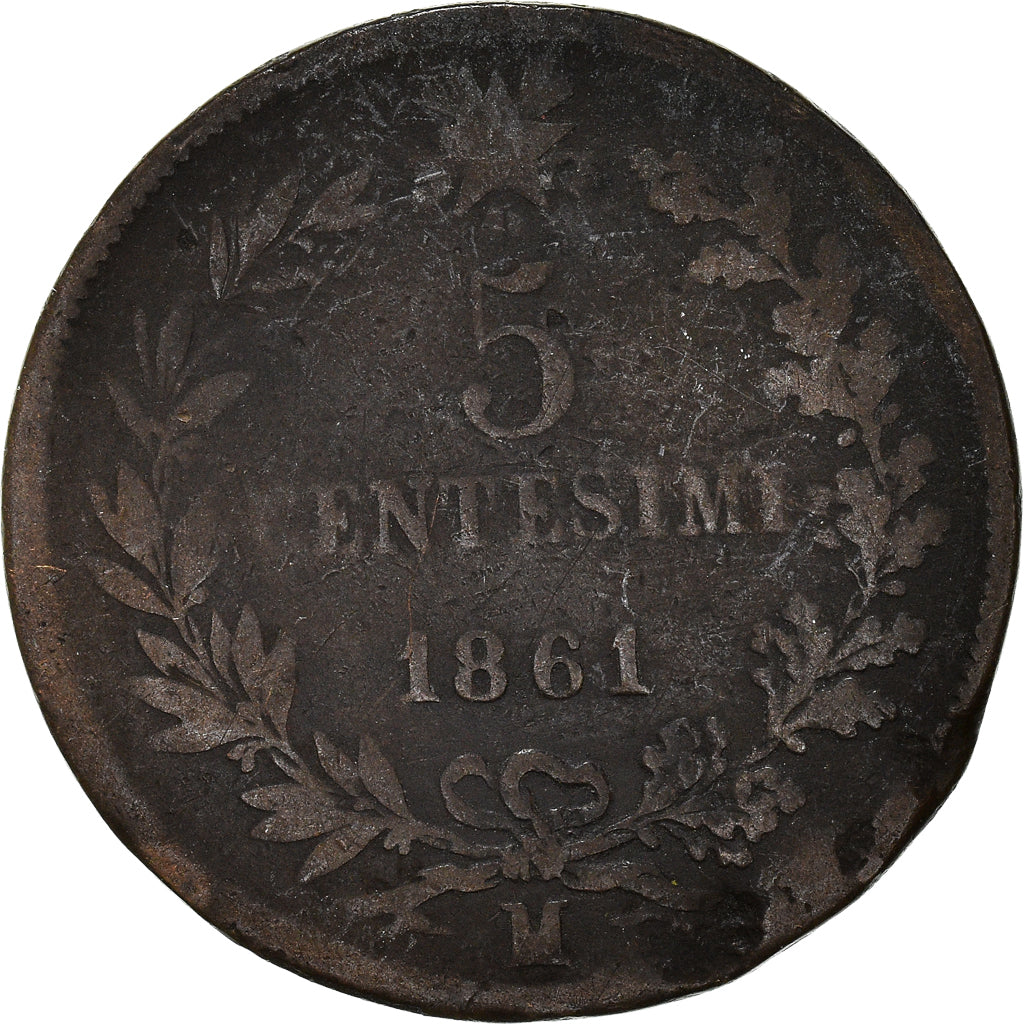 Münze, Italien, 5 Centesimi, 1861