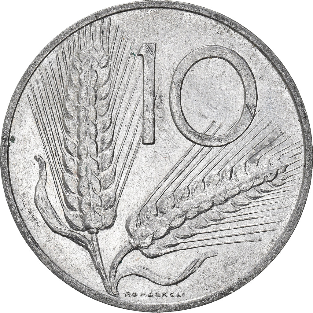Moeda, Itália, 10 Lire, 1955