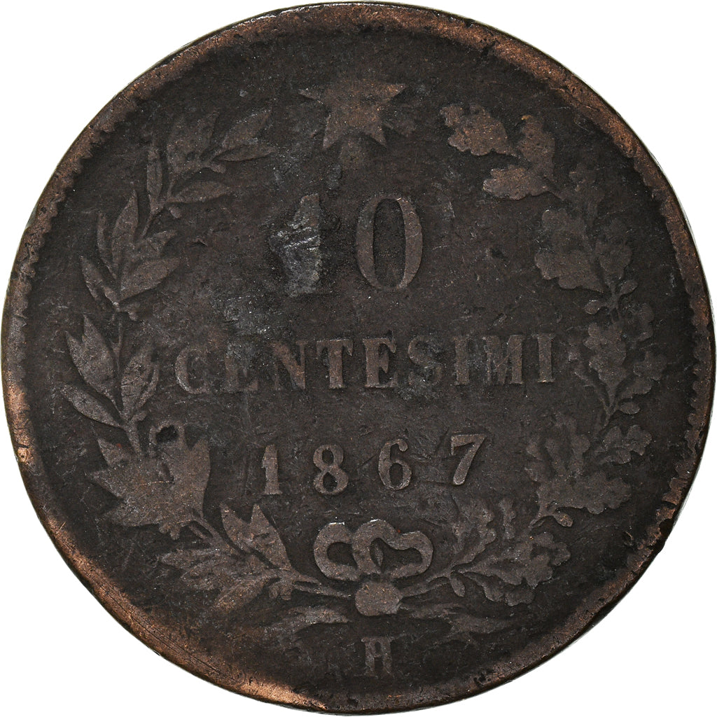 Moneta, Włochy, 10 Centesimi, 1867