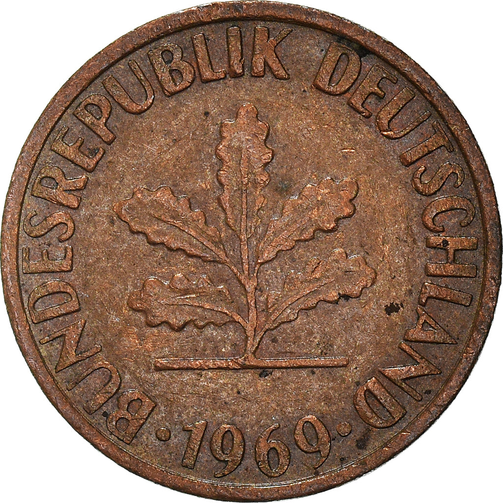 Monnaie, République fédérale allemande, Pfennig, 1969