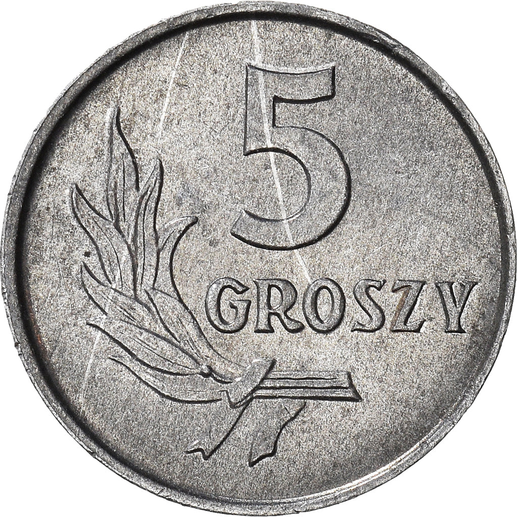 Münze, Polen, 5 Groszy, 1963