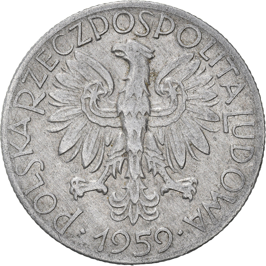 Moneda, Polonia, 5 Zlotych, 1959