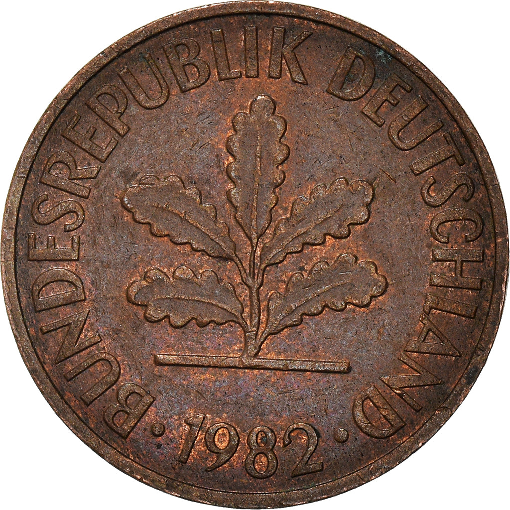 Moneta, GERMANIA - REPUBBLICA FEDERALE, 2 Pfennig, 1982