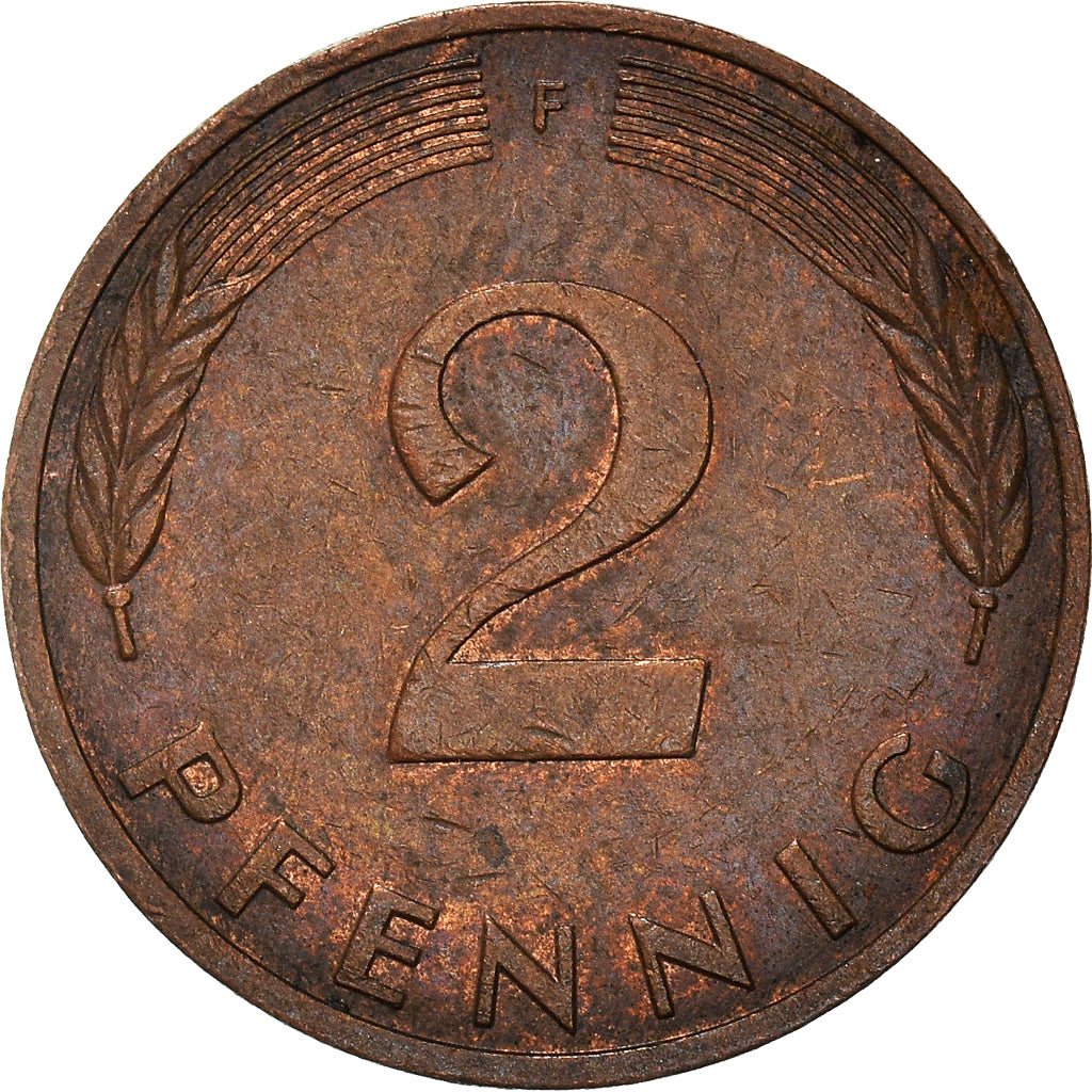 Moneta, GERMANIA - REPUBBLICA FEDERALE, 2 Pfennig, 1982