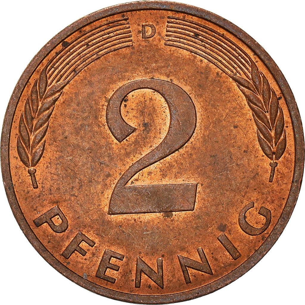 Coin, GERMANY - FEDERAL REPUBLIC, 2 Pfennig, 1983