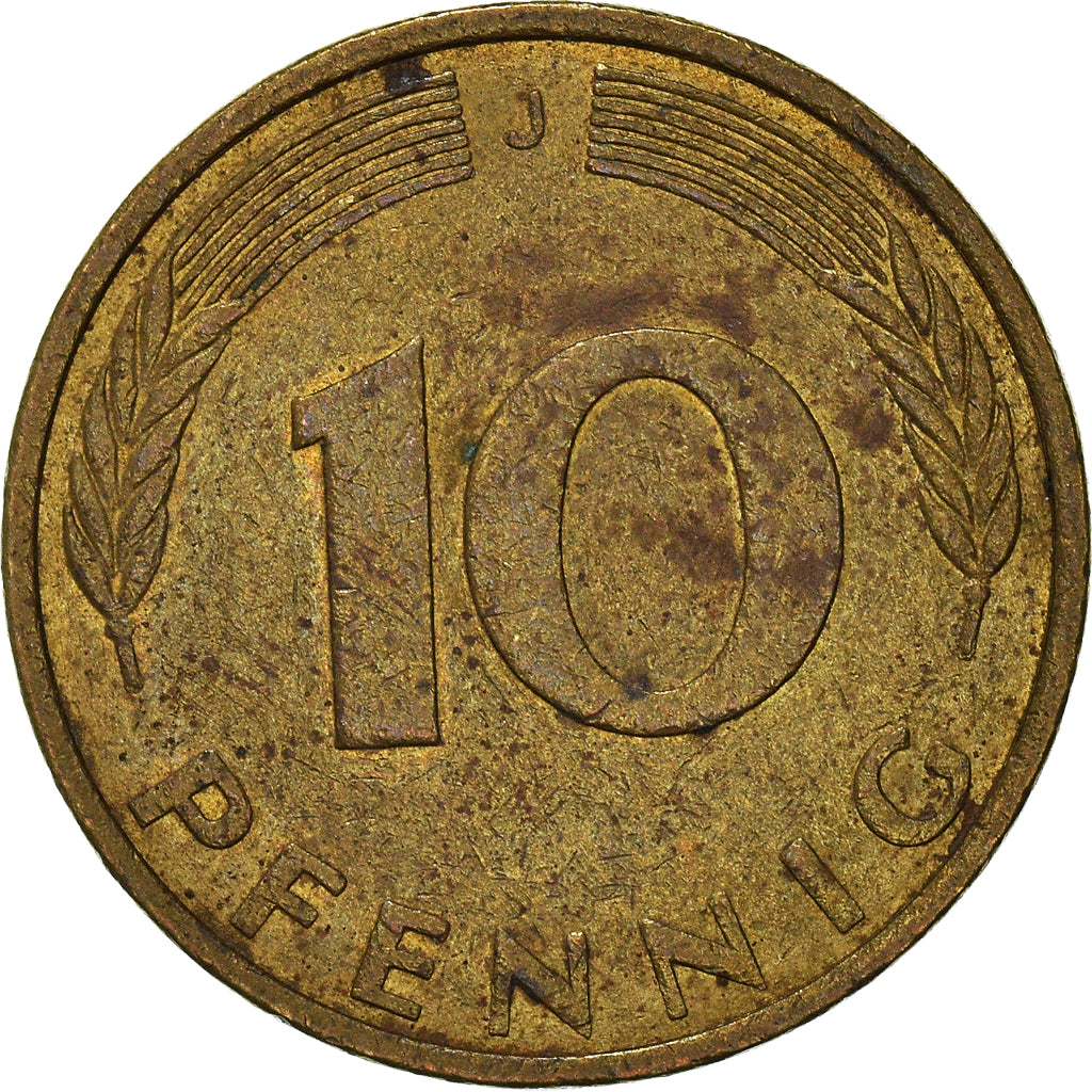 Monnaie, République fédérale allemande, 10 Pfennig, 1987
