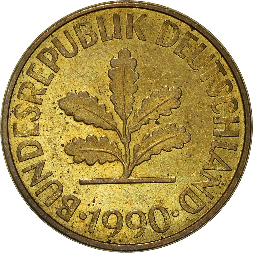 Monnaie, République fédérale allemande, 10 Pfennig, 1990
