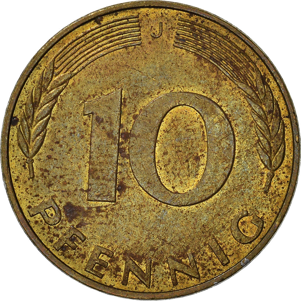 Munten, Federale Duitse Republiek, 10 Pfennig, 1991